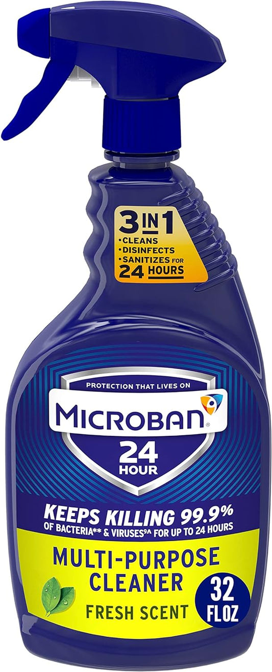 Microban-24-Hour-Multi-Purpose-Cleaner-&-Disinfectant-Spray,-Fresh-Scent,-3458