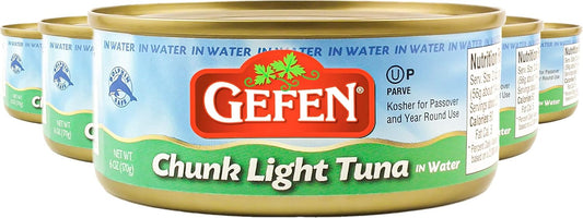 Gefen-Chunk-Light-Tuna-in-Water-6oz-(6-Pack),-Low-Fat,-Kosher-for-389