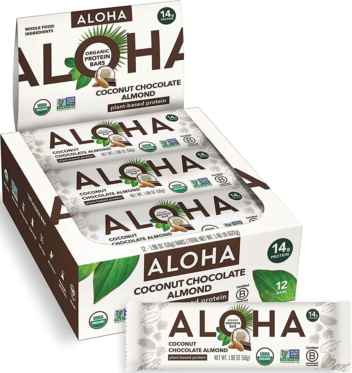 ALOHA-Organic-Plant-Based-Protein-Bars-|-Coconut-Chocolate-Almond,-12--Count----2296