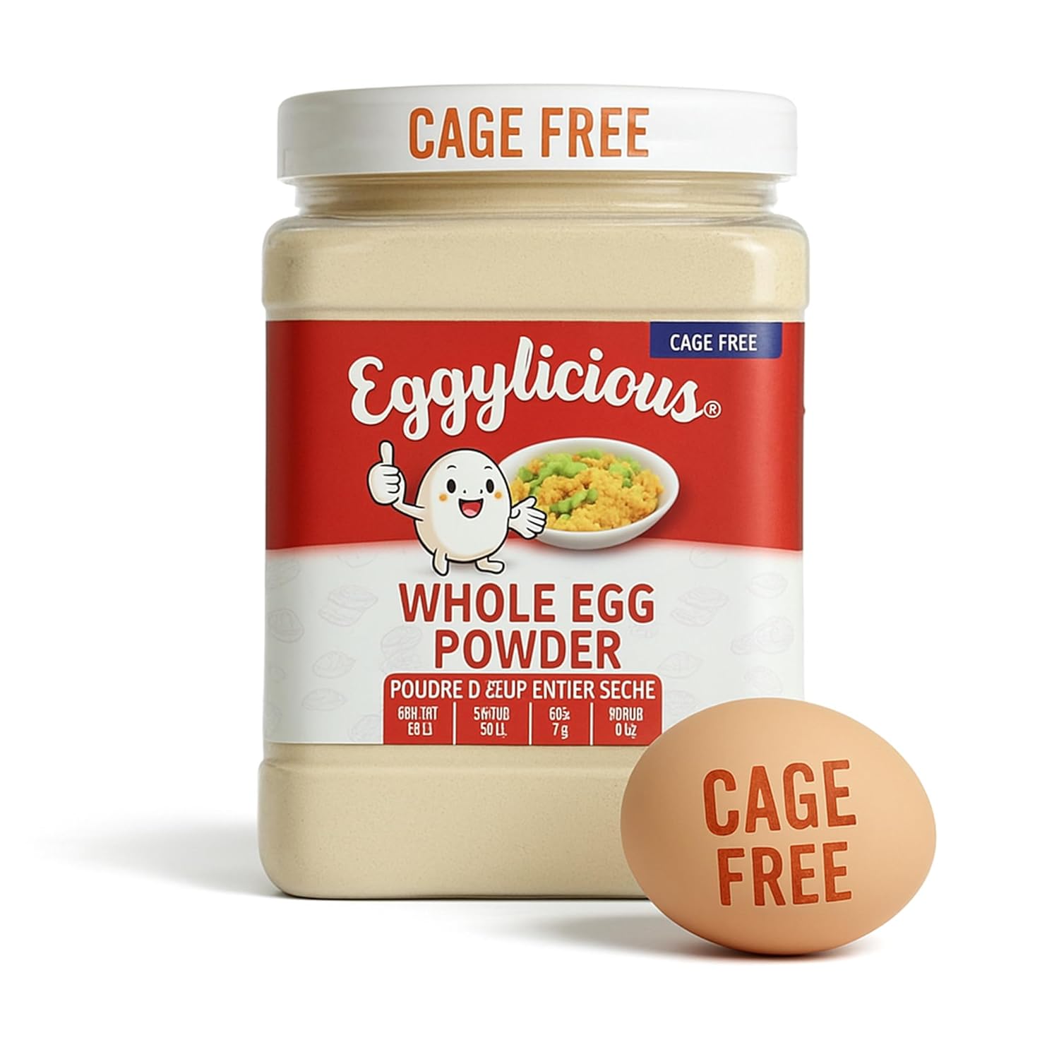 Eggylicious-|-Cage-Free-Whole-Egg-Powder---11-oz-(312-g)-Powdered-Made-428