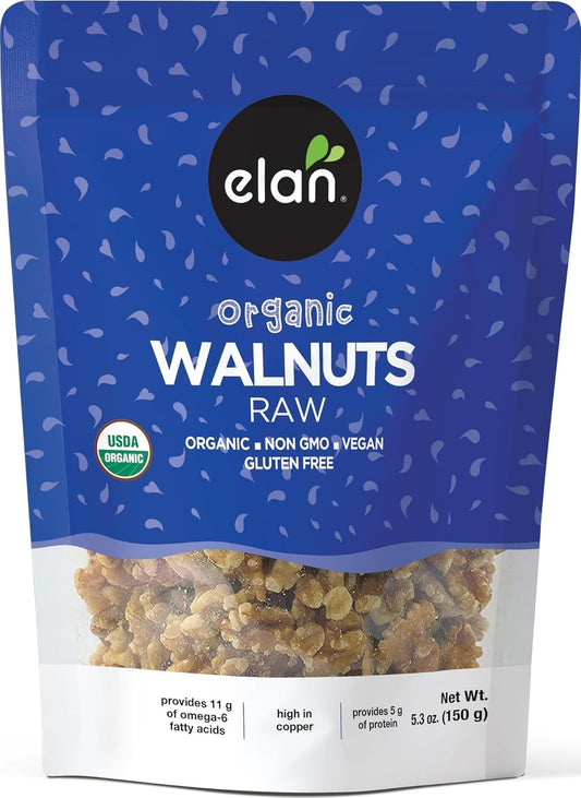 Elan-Organic-Walnuts,-5.3-oz,-Raw-Nuts,-Unsalted,-Unroasted,-No-Shell,--Non-GMO,-Vegan,-Gluten-Free,-Healthy-751