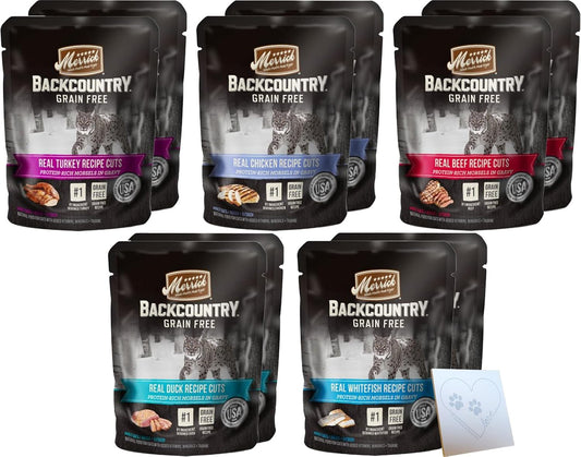 Huge-Grain-Free-Wet-Cat-Food-Pouches-for-Merrick-Backcountry---All-Flavors:-Chicken,-Turkey,772