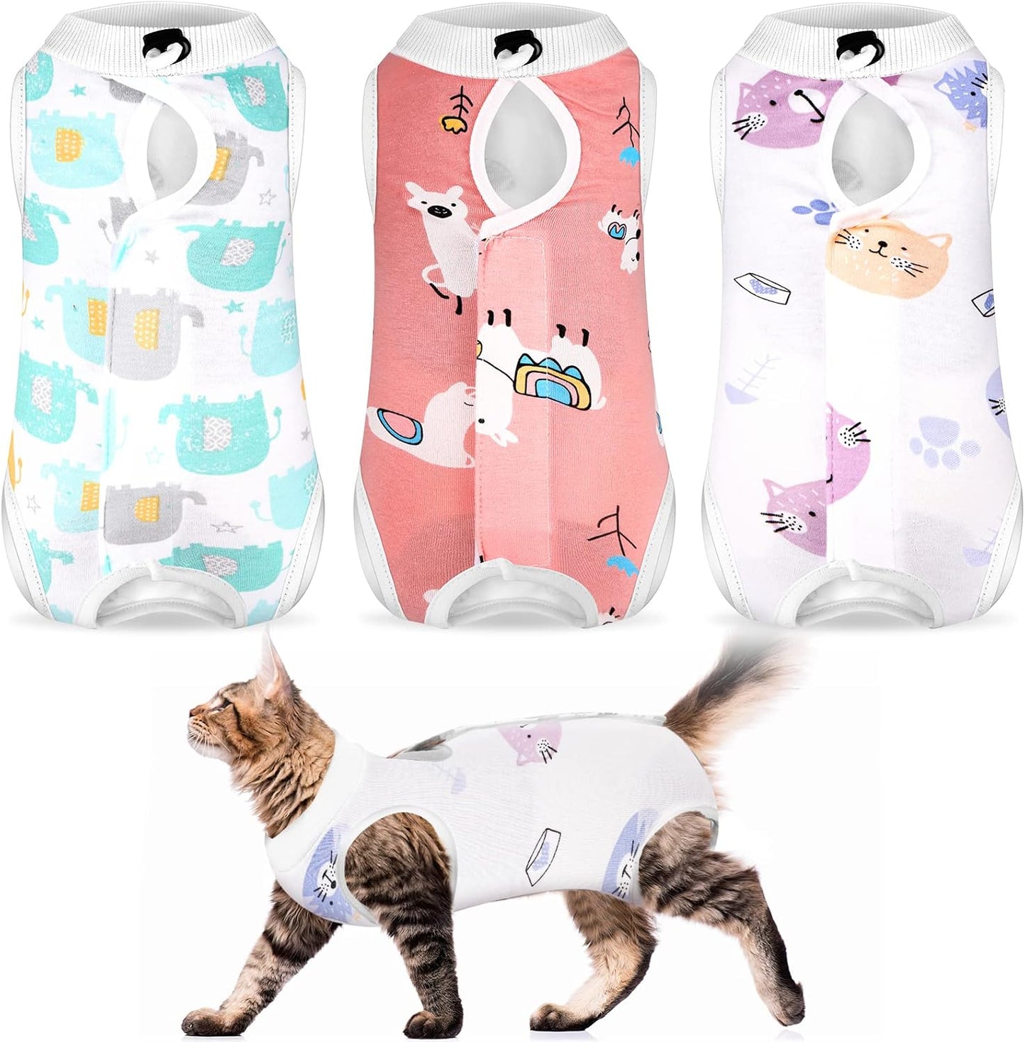 Nuanchu-3-Pieces-Cat-Recovery-Suit-Kitten-Recovery-Suit-E-Collar-Alternative-for-Cats-627