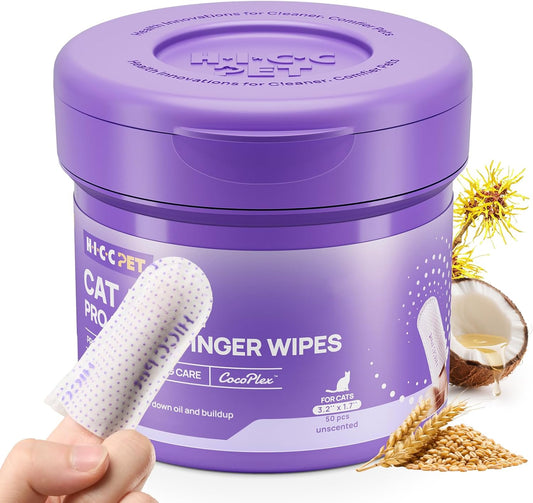 HICC-PET-Cat-Chin-Finger-Wipes,-Dual-Textured-Finger-Design,-50-Count-|-Precision-1491