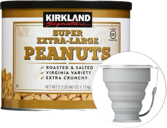 MORALZA-Kirkland-Signature-Super-Extra-Large-Peanuts,-2.5-lbs.Item-222490-Bundle-Sillicone-Collapsible-200---1673