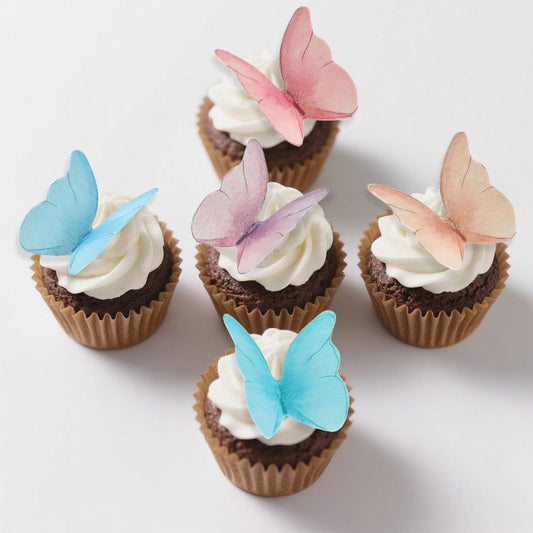 REGUICORP-Cake-Decorations-72P,-Wafer-Paper-Cupcake-Toppers,-Edible-Cake-Decorations-Butterflies-Wedding-Pa-689