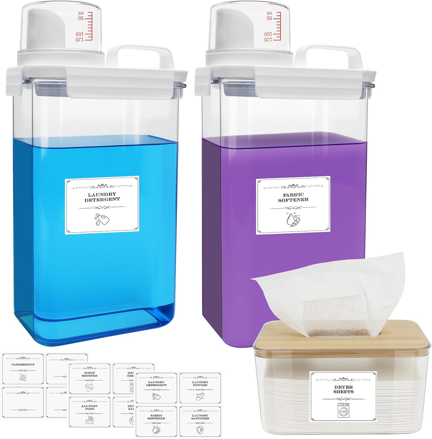 2+1-Pack-Laundry-Detergent-Dispenser-and-Dryer-Sheet-Holder-Set,-78-oz-185