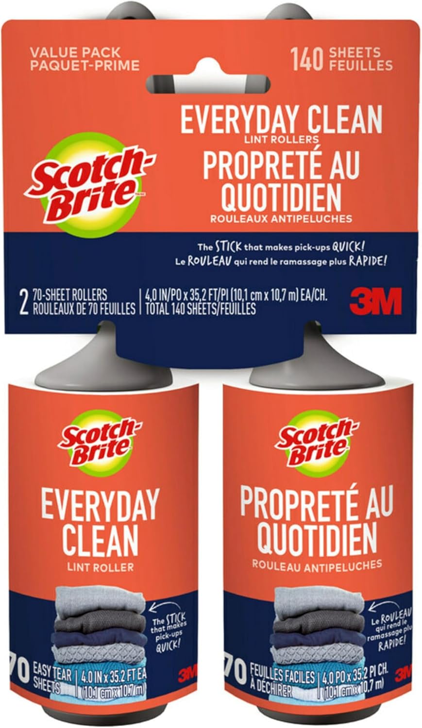 Scotch-Brite-Everyday-Clean-Lint-Roller,-Lint-Remover-for-Pet-Hair,-3498