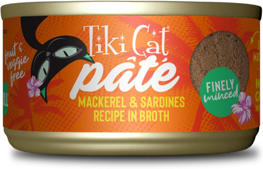 Tiki-Cat-Grill-Pâté,-Mackerel-&-Sardines,-High-Protein-and-1-Non-GMO-Wet-Minced-Food1318