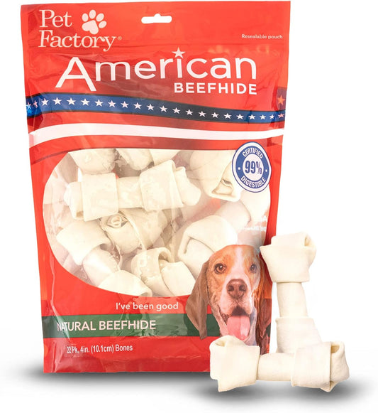 Pet-Factory-American-Beefhide-4-5"-Knotted-Bones-Dog-Chew-Treats---Flavor,-727
