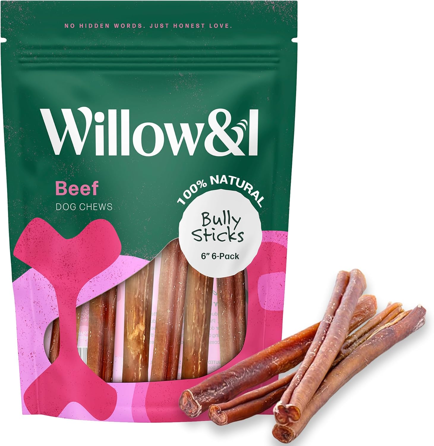 Willow-&-I-Bully-Sticks-for-Dogs--6-Inch-Natural-Bully-for-749