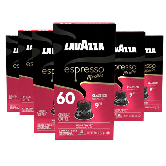 Lavazza-Espresso-Maestro-Classico-Aluminum-Capsules-Compatible-with-Nespresso*-Original-Machines,-Medium-Espresso-3001