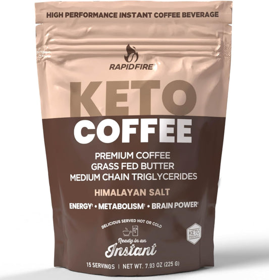 Rapidfire-Ketogenic-High-Performance-Instant-Coffee-Mix,-Supports-Energy-and-Metabolism,-15-Servings,-2312