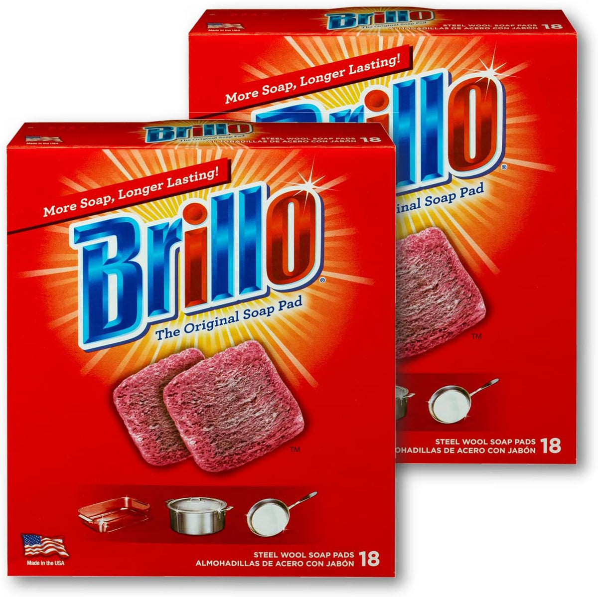 Brillo-Steel-Wool-Soap-Pads,-Long-Lasting,-Original-Scent-Cleaning,-18-Count-193