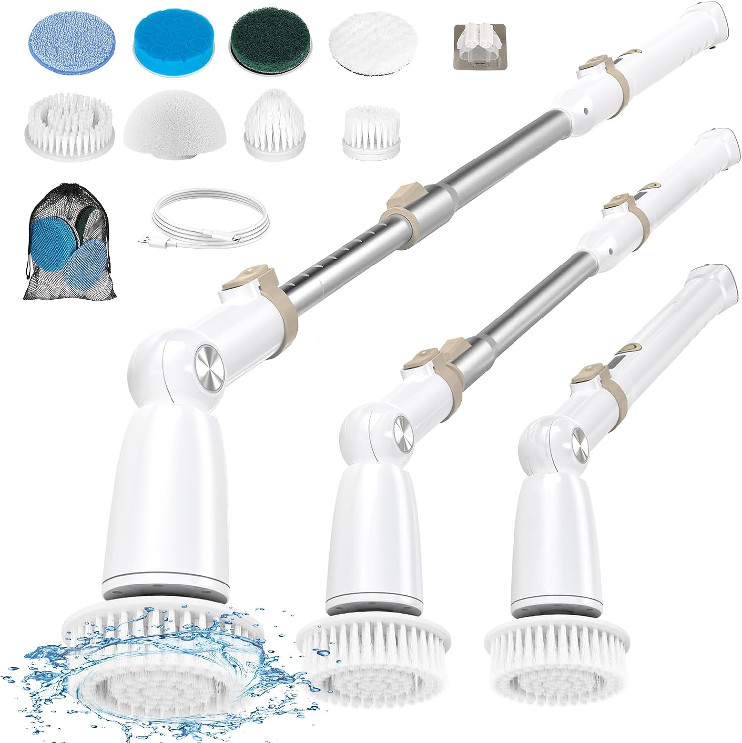 DIAFIELD-Electric-Spin-Scrubber,-Cordless-Cleaning-Brush-with-8-Replaceable-827