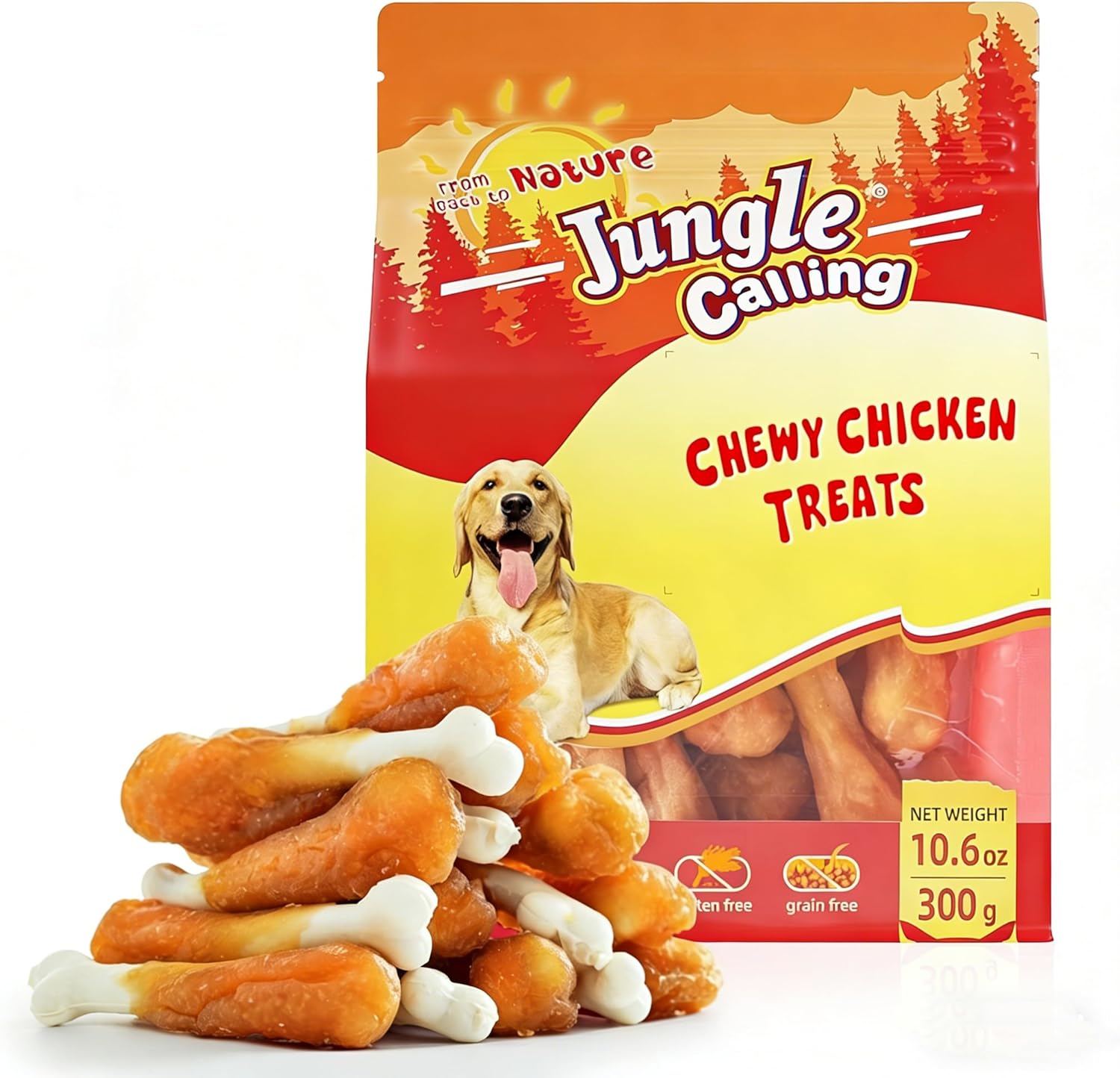 Jungle-Calling-Chewy-Chicken-Dog-Treats-Rawhide-Free-Real-Chicken-Calcium-Teeth-2399