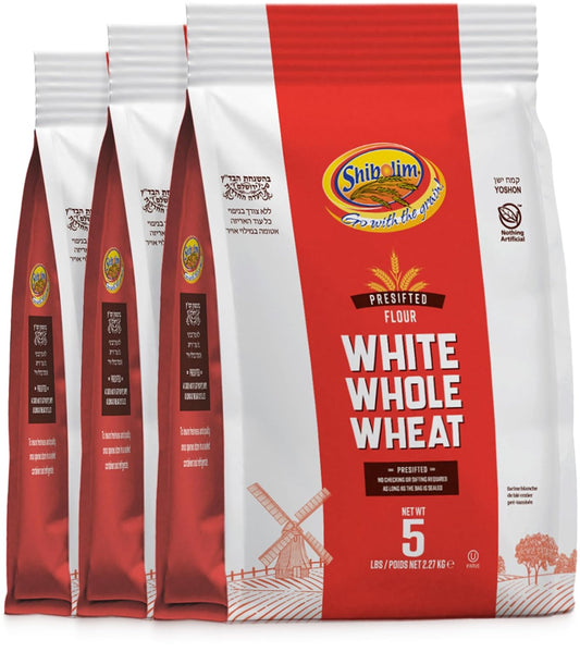 Shibolim-Stone-Ground-White-Whole-Wheat-Flour,-240oz-(3x5lb-Bags-15-Pounds)-190