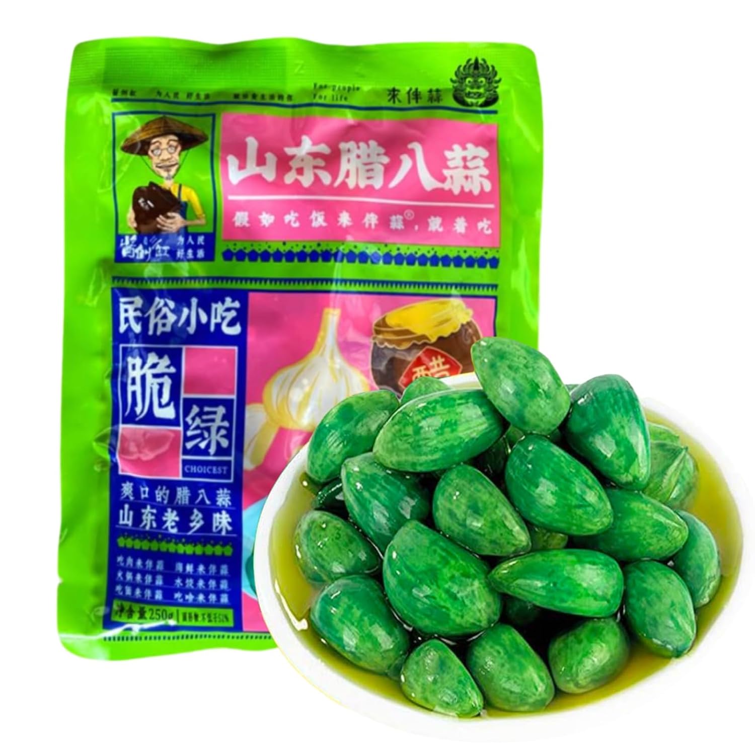 Jade-Green-Laba-Garlic-250g,-Sweet-Vinegar-Shandong-Pickled-Condiment-----3