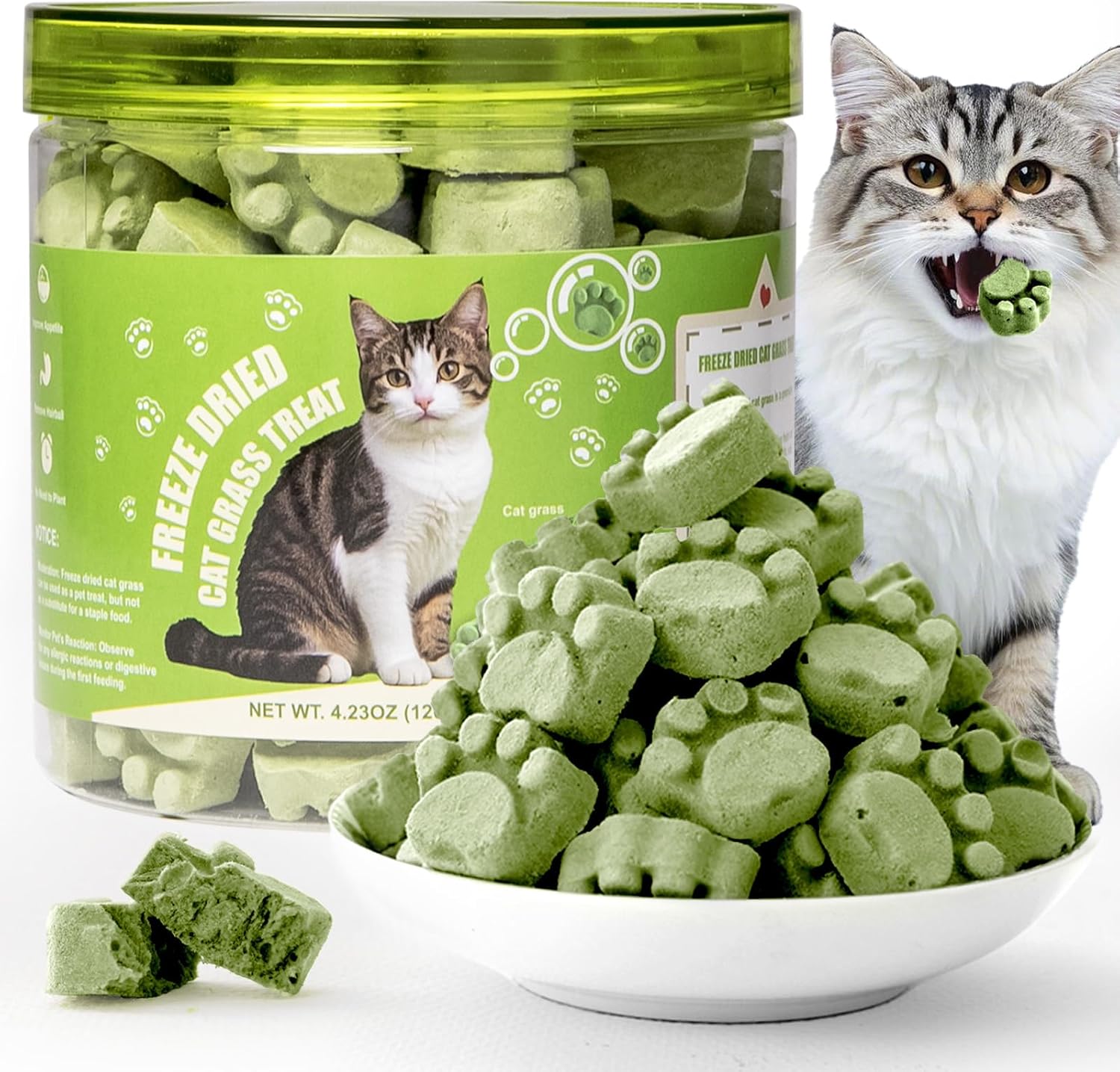 4.23oz-Freeze-Dried-Cat-Grass-Treats---Chew-Grass-for-3