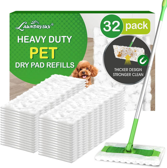 LAUNDRYLUX-Heavy-Duty-Dry-Sweeping-Cloths-Refills-Compatible-with-Swiffer-Sweeper,-Multi-Surface-Pet-Dry-1374