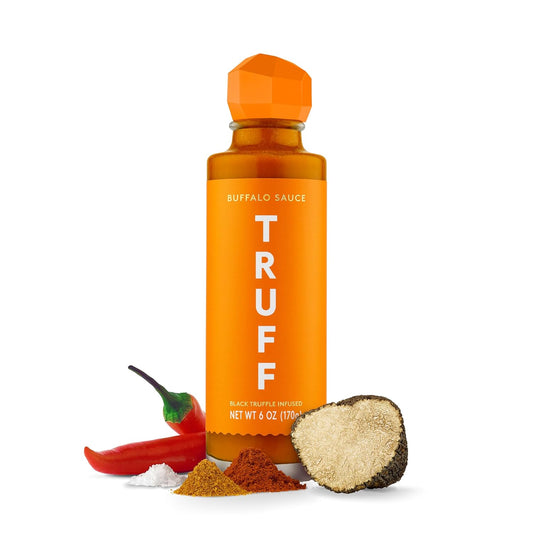 TRUFF-Buffalo-Sauce,-Gourmet-Hot-Sauce-with-Red-Cayenne-Peppers,-Black-Truffle-1641