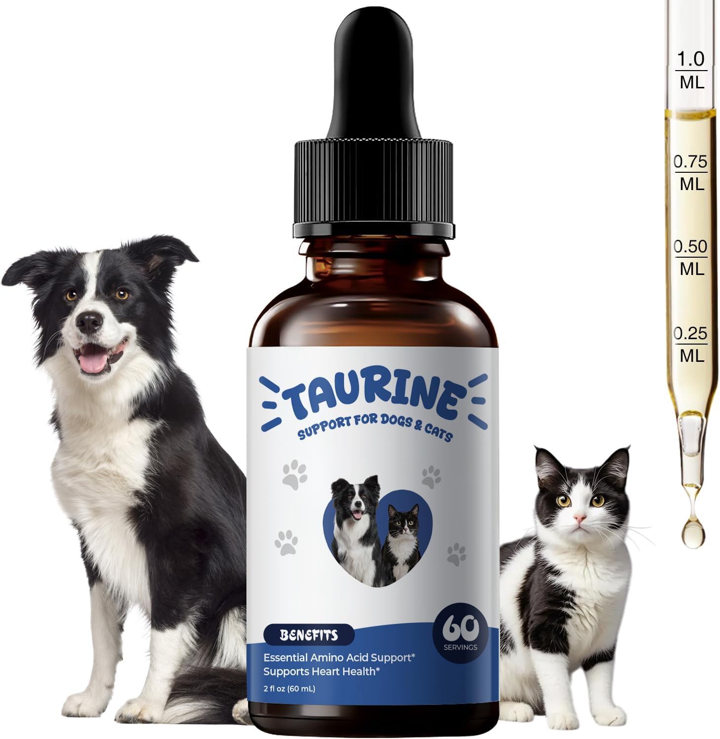 Taurine-Supplement-for-Dogs-&-Cats-Liquid-Drops,-Amino-Acid-Support-for-Heart,-460