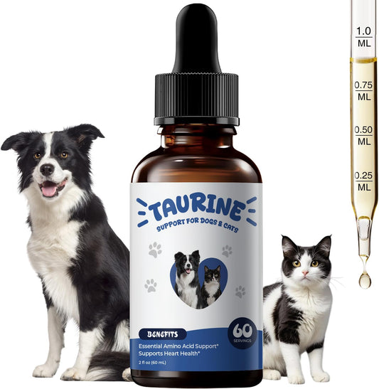 Taurine-Supplement-for-Dogs-&-Cats-Liquid-Drops,-Amino-Acid-Support-for-Heart,-460