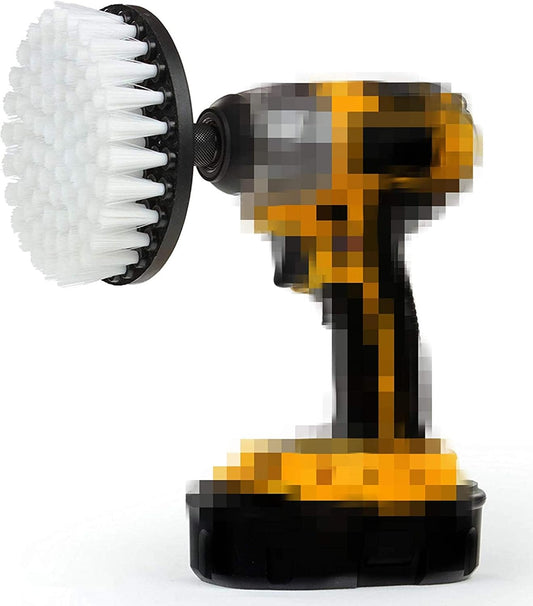 Drill-Brush-5-inch-Soft-Bristle-White-Quick-Change-Shaft-----------790
