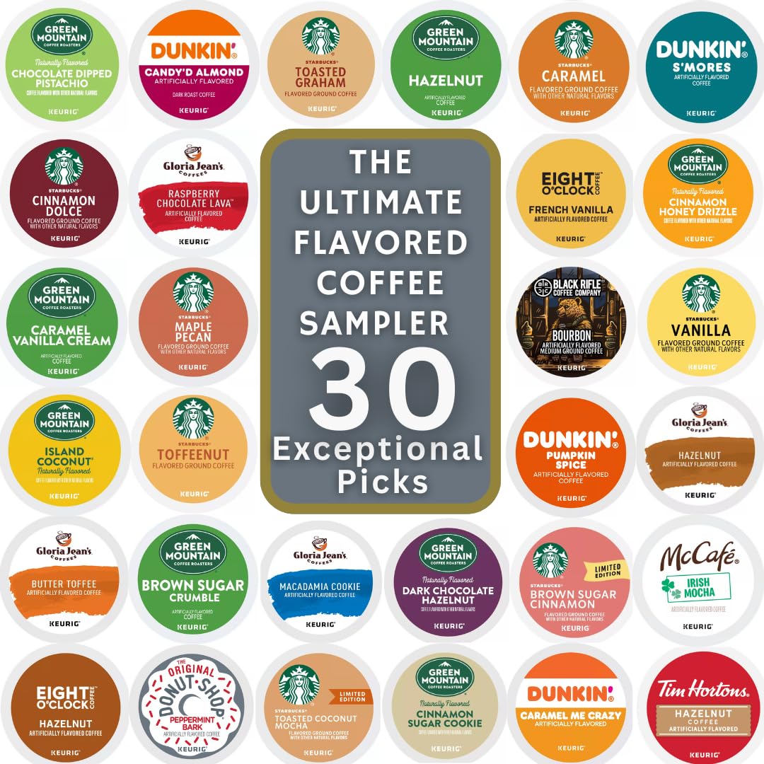 30-K-Cups-saborizados:-colección-única-y-emocionante-paquete-de-variedades"-Dunkin,-Mountain,2390
