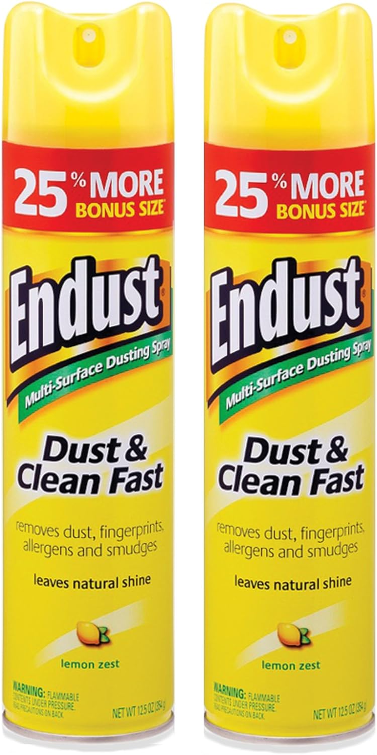 Endust-Multi-Surface-Dusting-and-Cleaning-Spray,-Lemon-Zest,-12.5-Ounce-(Pack-of-2)-----1055
