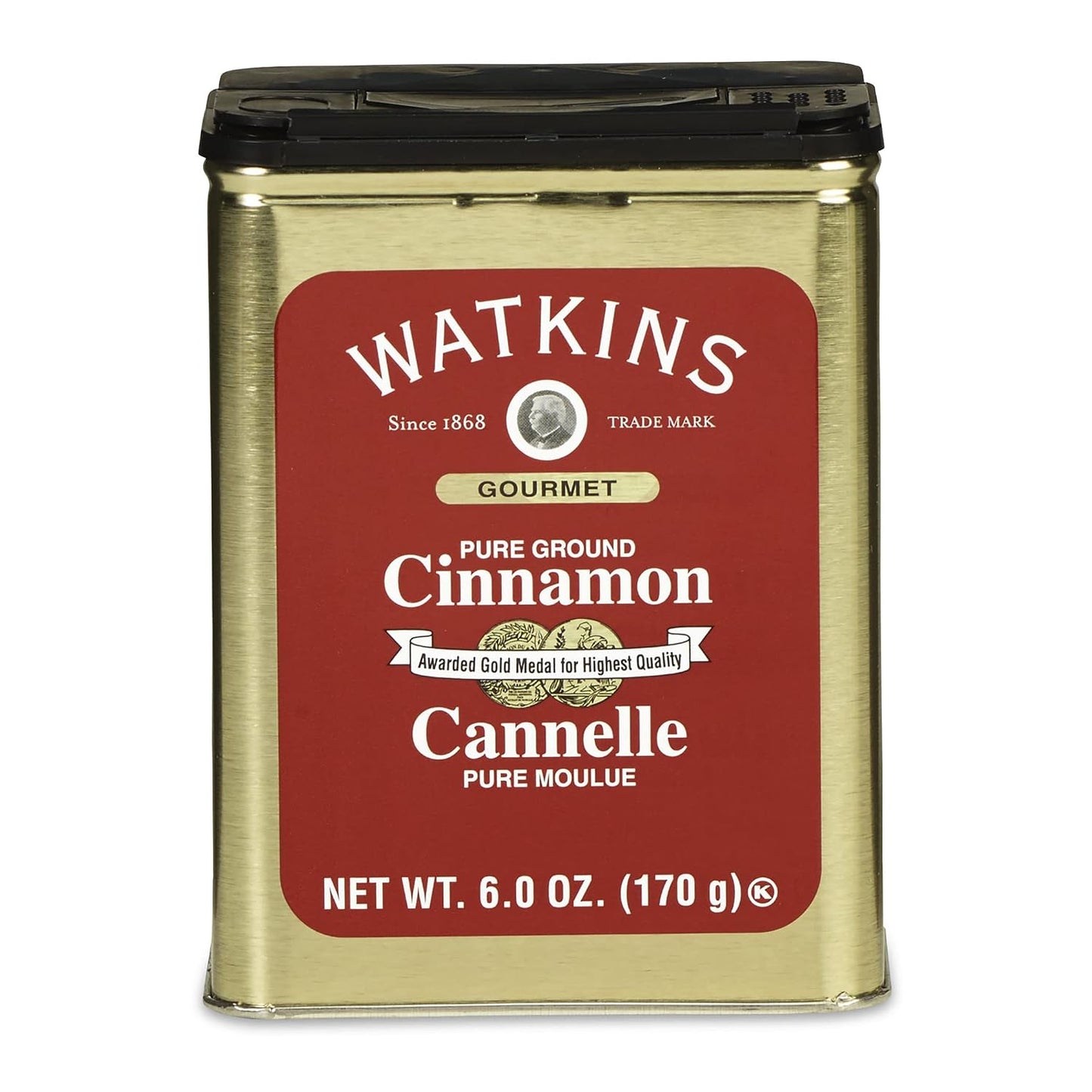 Watkins-Gourmet-Spice-Tin,-Pure-Ground-Cinnamon,-6-oz.-Tin,-1-Count---1566
