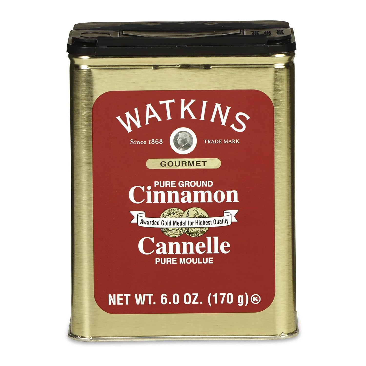 Watkins-Gourmet-Spice-Tin,-Pure-Ground-Cinnamon,-6-oz.-Tin,-1-Count---1566