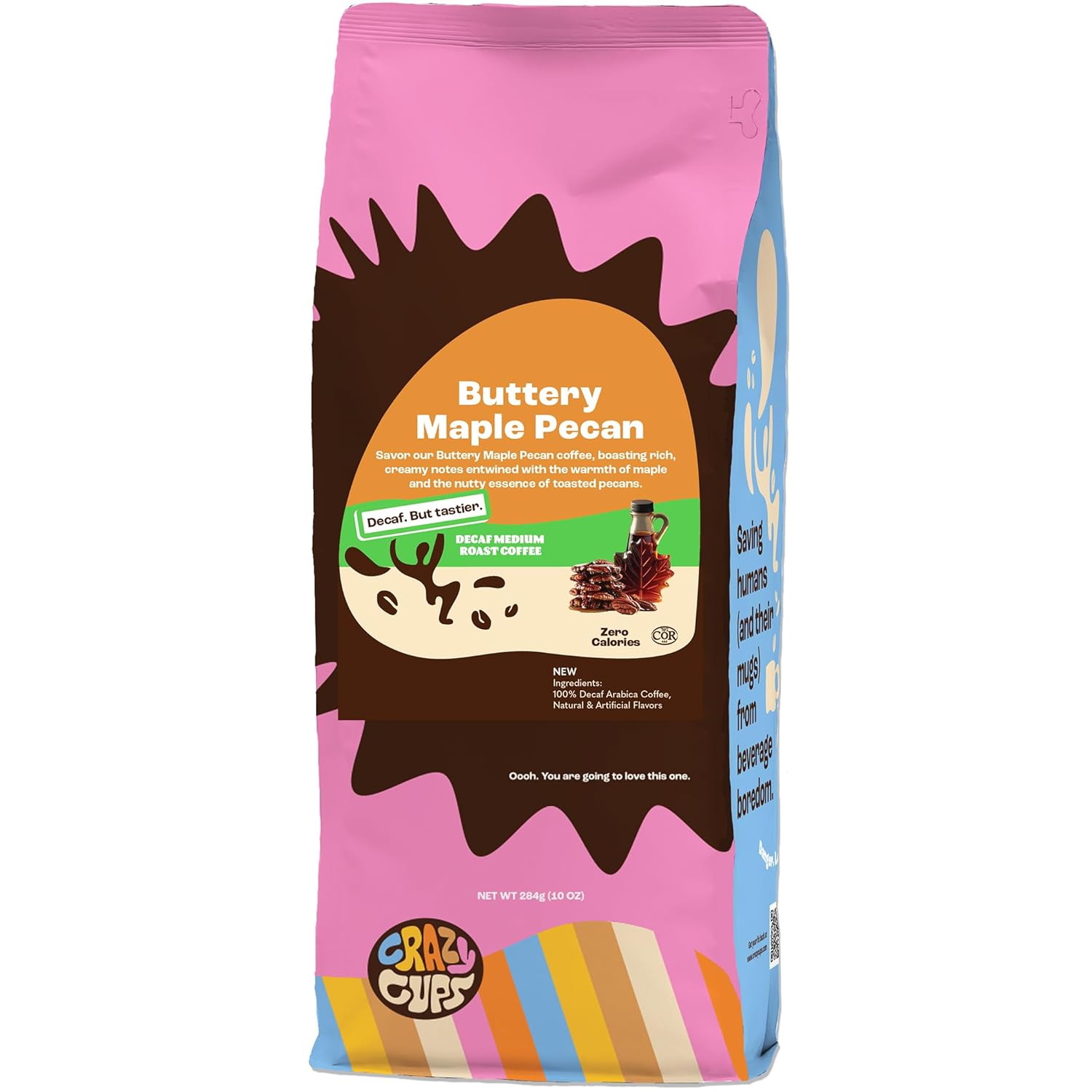 Crazy-Cups-Café-molido-con-sabor-descafeinado,-café-descafeinado-de-nuez-arce2269