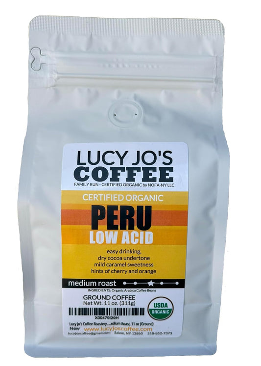 Lucy-Jo's-Coffee-Roastery,-Organic-Peru-Low-Acid,-Medium-Roast,-11-oz-(Ground)-2098