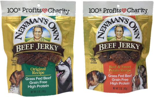 Newman's-Own-Beef-Jerky-Treats-for-Dogs,-Bundle-of-2-Flavors,-Recipe-1157