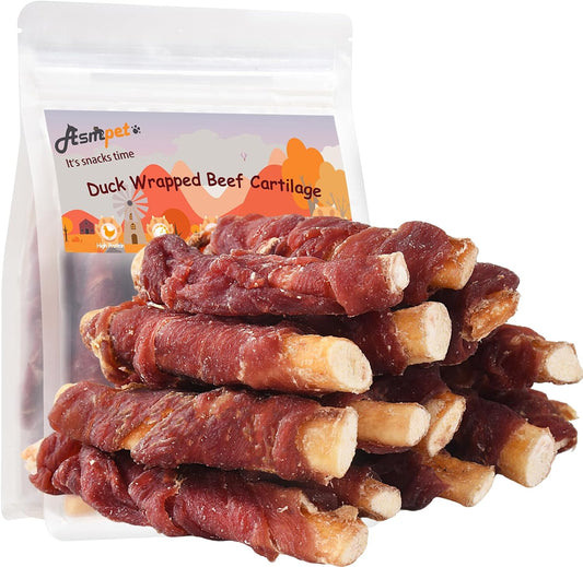 ASMPET-10.6oz-Dog-Treats-Bones,-Duck-Wrapped-Beef-Cartilage,-Rawhide-Free-Grain-2041