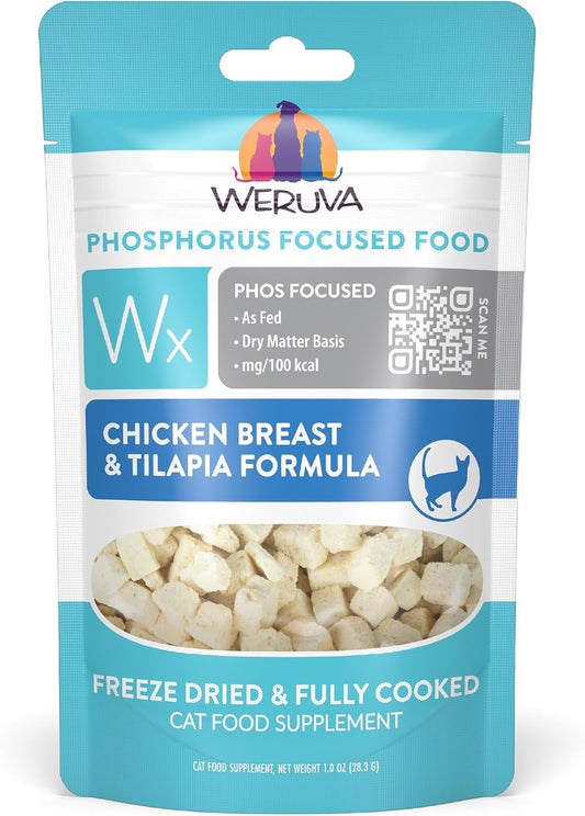 Weruva-Wx-Phos-Focused-Freeze-Dried,-Chicken-Breast-&-Tilapia-Formula,-1oz-Bag-1018