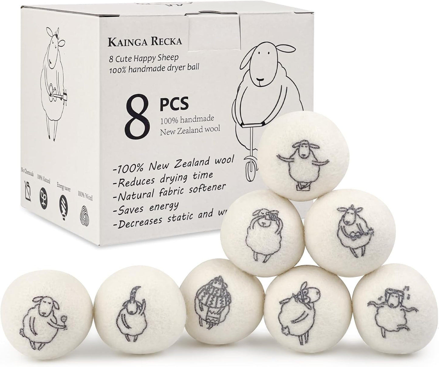 Wool-Dryer-Balls,-8PCS-Dryer-Balls-with-Happy-Sheep---Natural-&-641