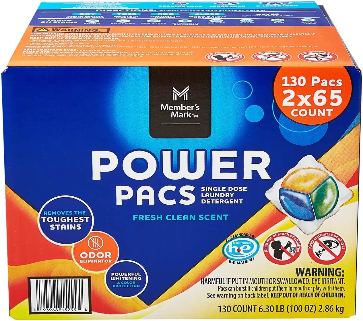 Member's-Mark-Ultimate-Clean-Laundry-Detergent-Power-Pacs,-Fresh-Clean-230