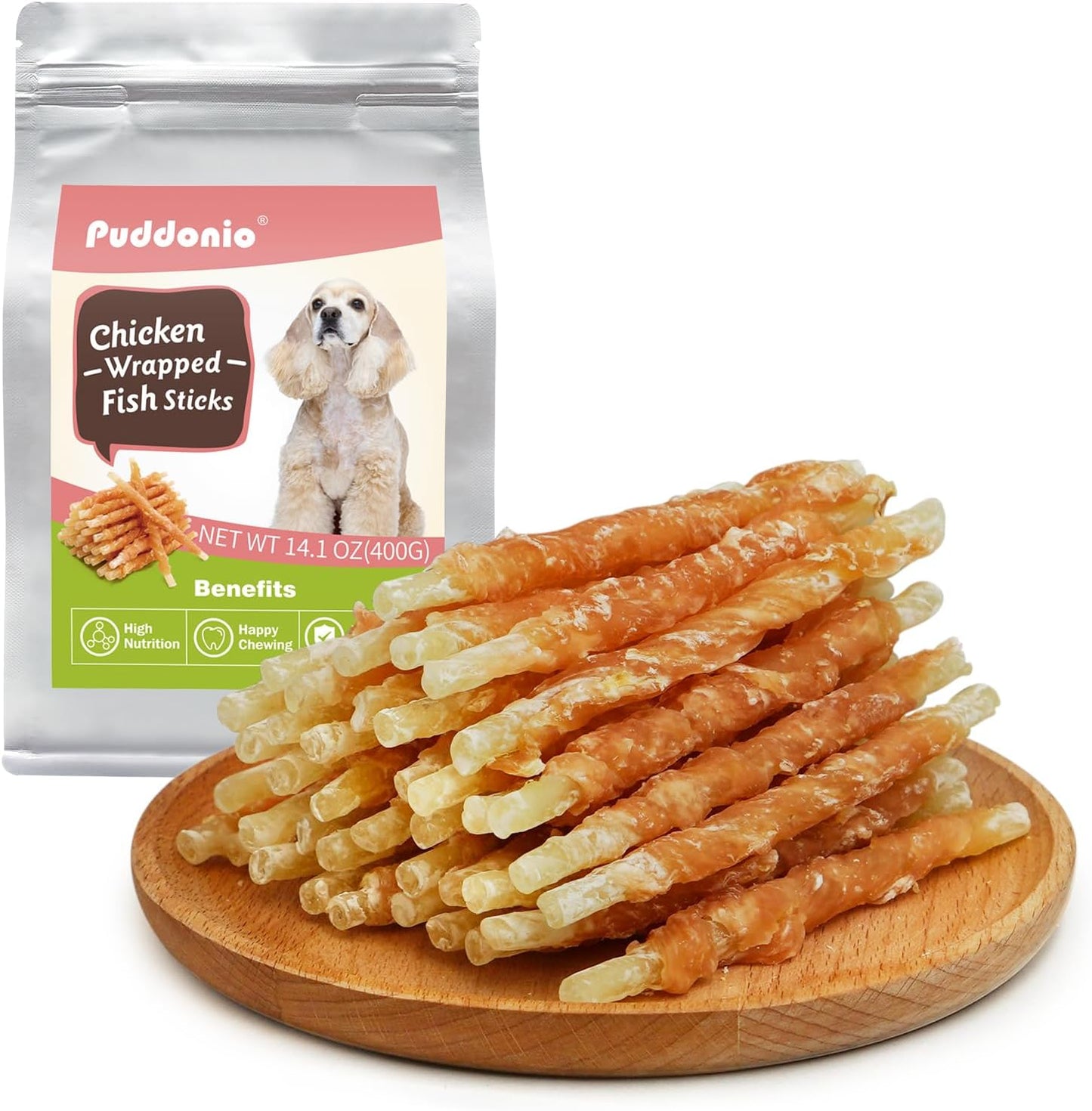 Dog-Treats,-Chicken-Wrapped-Cod-Sticks,-Rawhide-Free-799