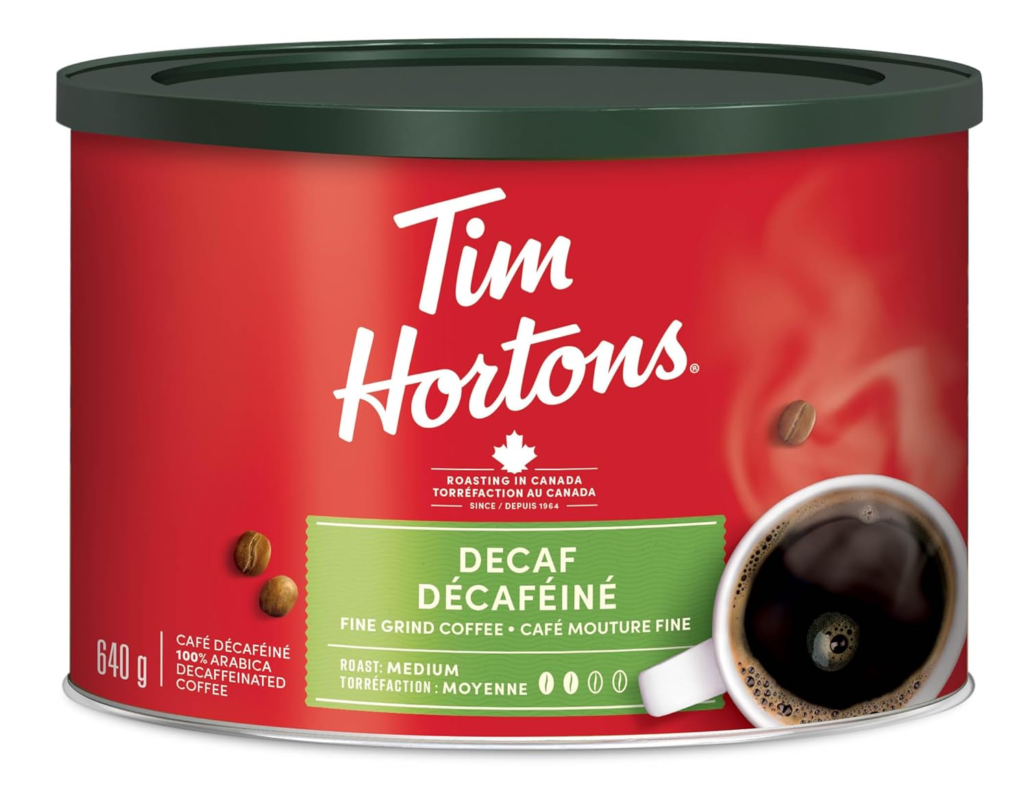 Tim-Horton's-Decaf,-Ground-Coffee,-640g-{Imported-from-Canada}---------715