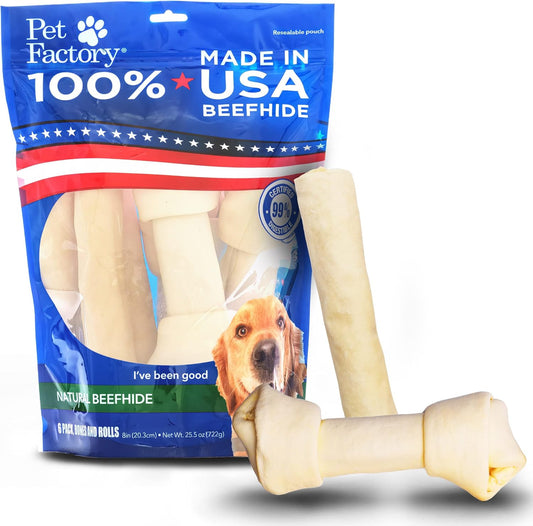 Pet-Factory-1-Made-in-USA-Beefhide-8-9"-Assorted-(Bones-&-Dog-936