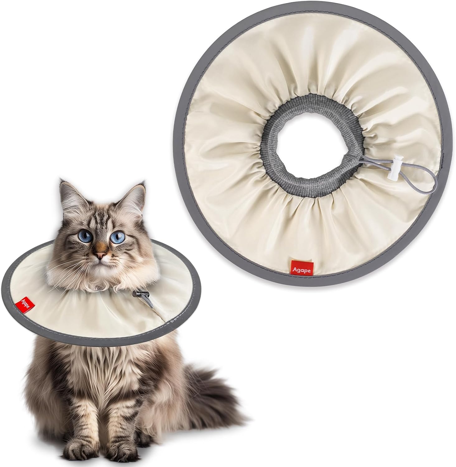Agape-Summer-Soft-Cat-Cone,-Lightweight-Collar-to-Stop-Licking-&-Scratching-|-1196