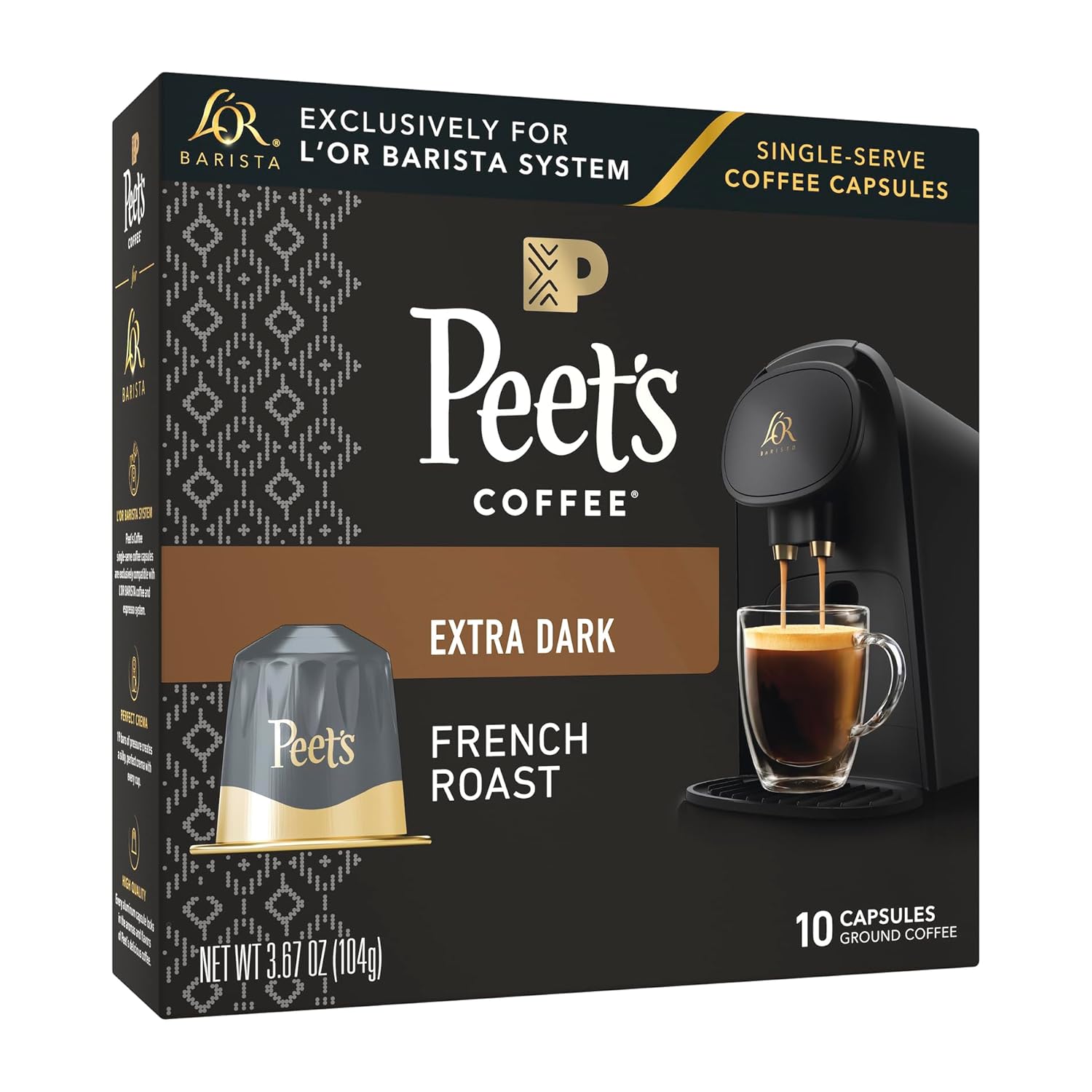 L'OR-Barista-Coffee-Pods,-10-Count-Peet's-French-Roast,-Single-Serve-Aluminum-Capsules-Compatible-2753