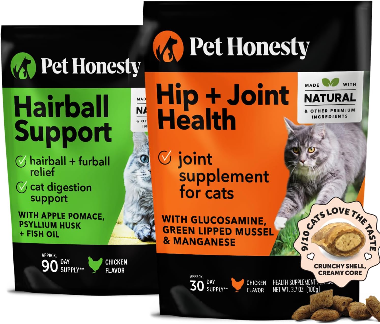 Cat-Hairball-Support-+-Cat-Hip-&-Joint-Support-Dual-Texture-Chew-Supplement-438