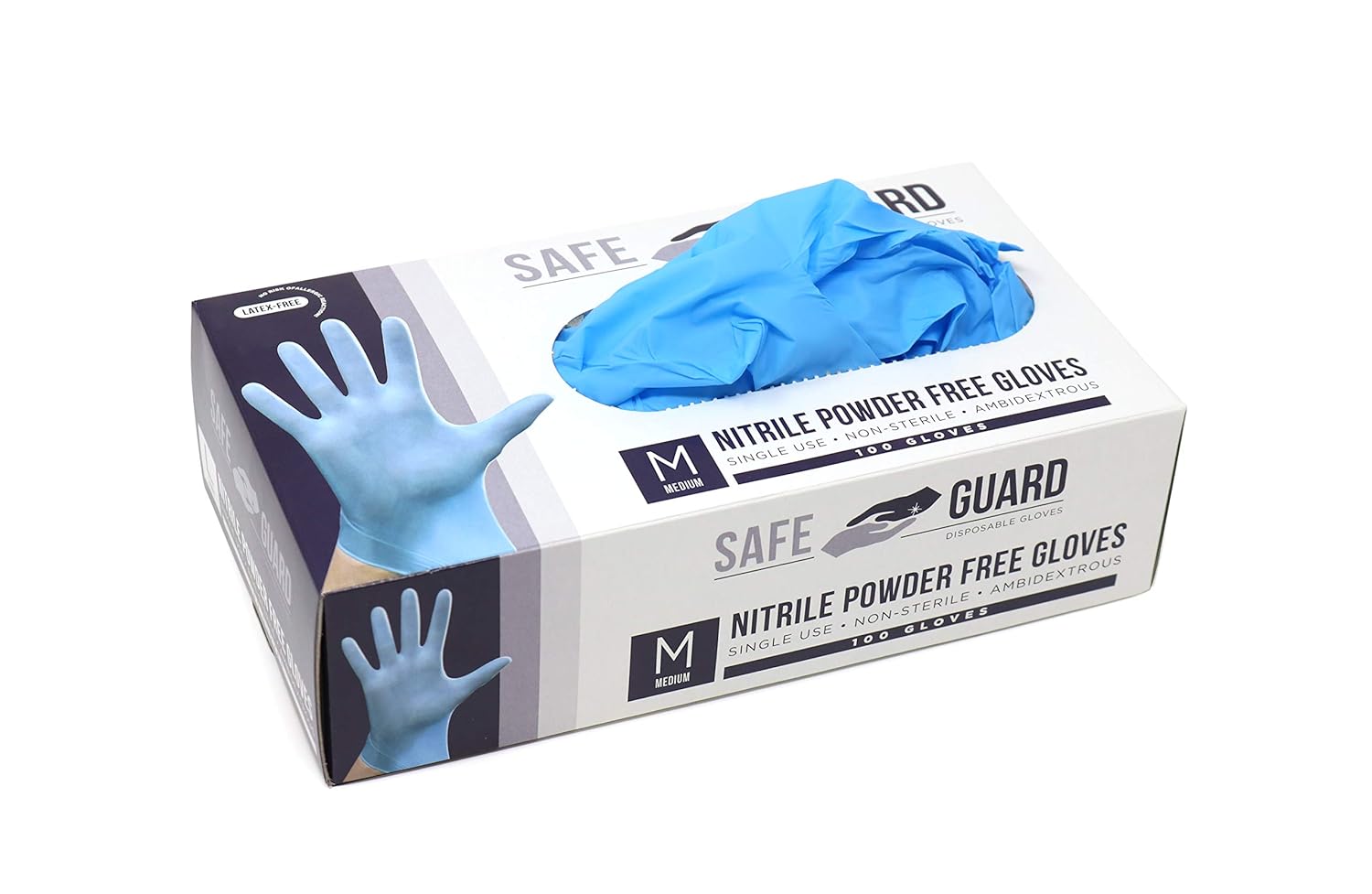 Safeguard-Nitrile-Disposable-Gloves,-Powder-Free,-Food-Grade-Gloves,-Latex-Free,-100-Pc,-Medium---934