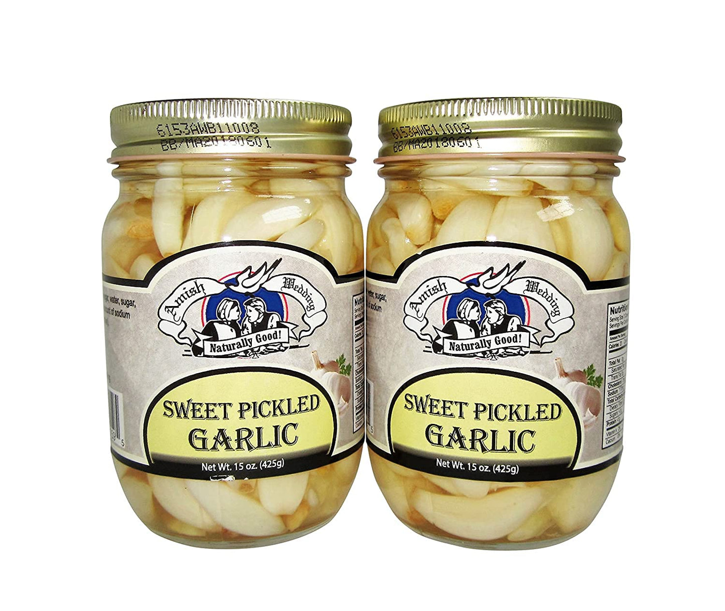 Amish-Wedding-All-Natural-Sweet-Pickled-Garlic-15-Ounces-(2-Jars)-----697