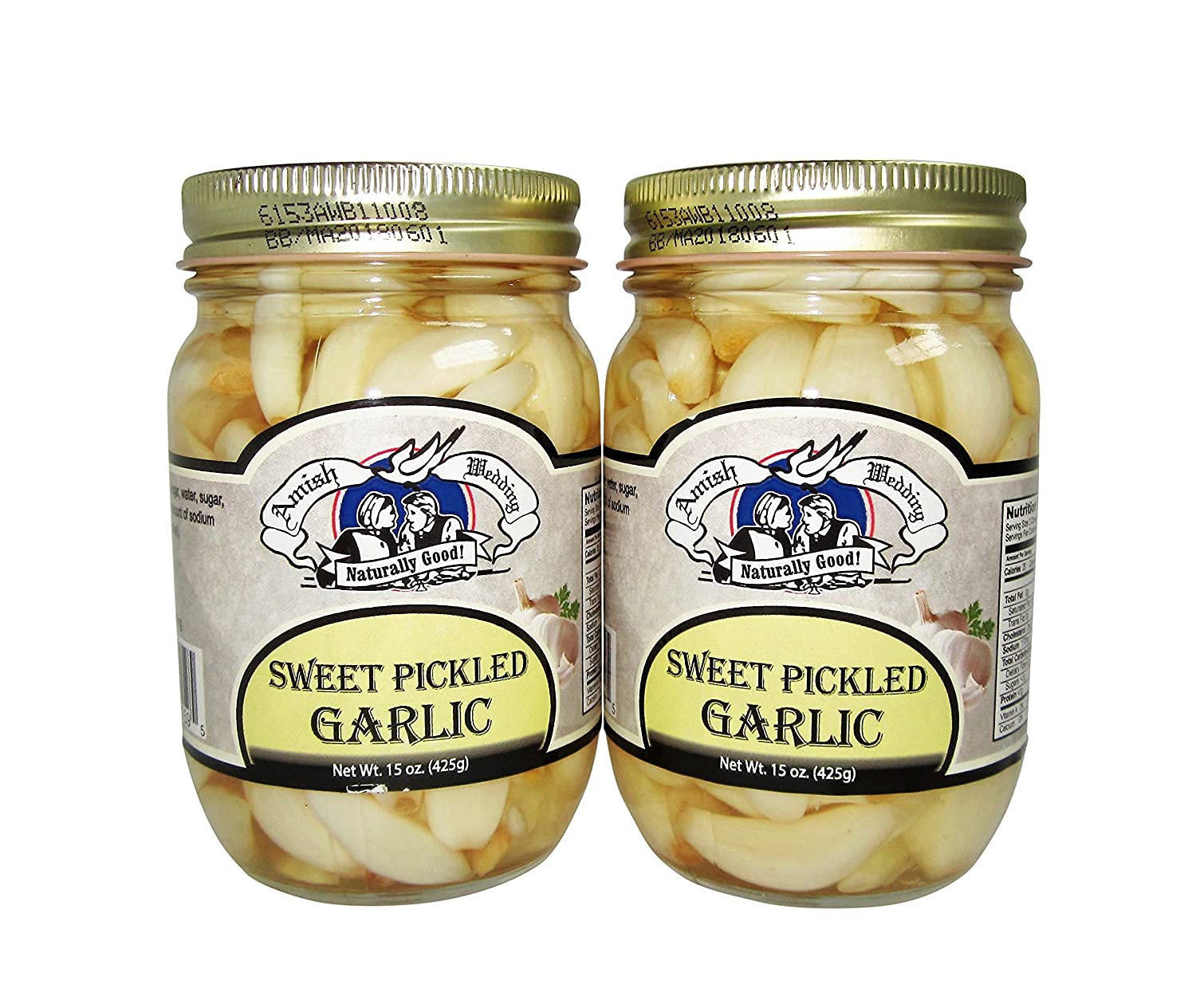 Amish-Wedding-All-Natural-Sweet-Pickled-Garlic-15-Ounces-(2-Jars)-----697