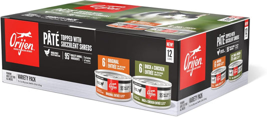 ORIJEN-Premium-Pate-Wet-Cat-Food-Variety-Pack:-Original-+-Duck-Chicken-3oz-(121538