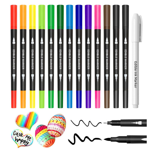 Edible-Markers---14-Colors-Double-Sided-Food-Coloring-Pens-with-Fine-Thick-for-1725